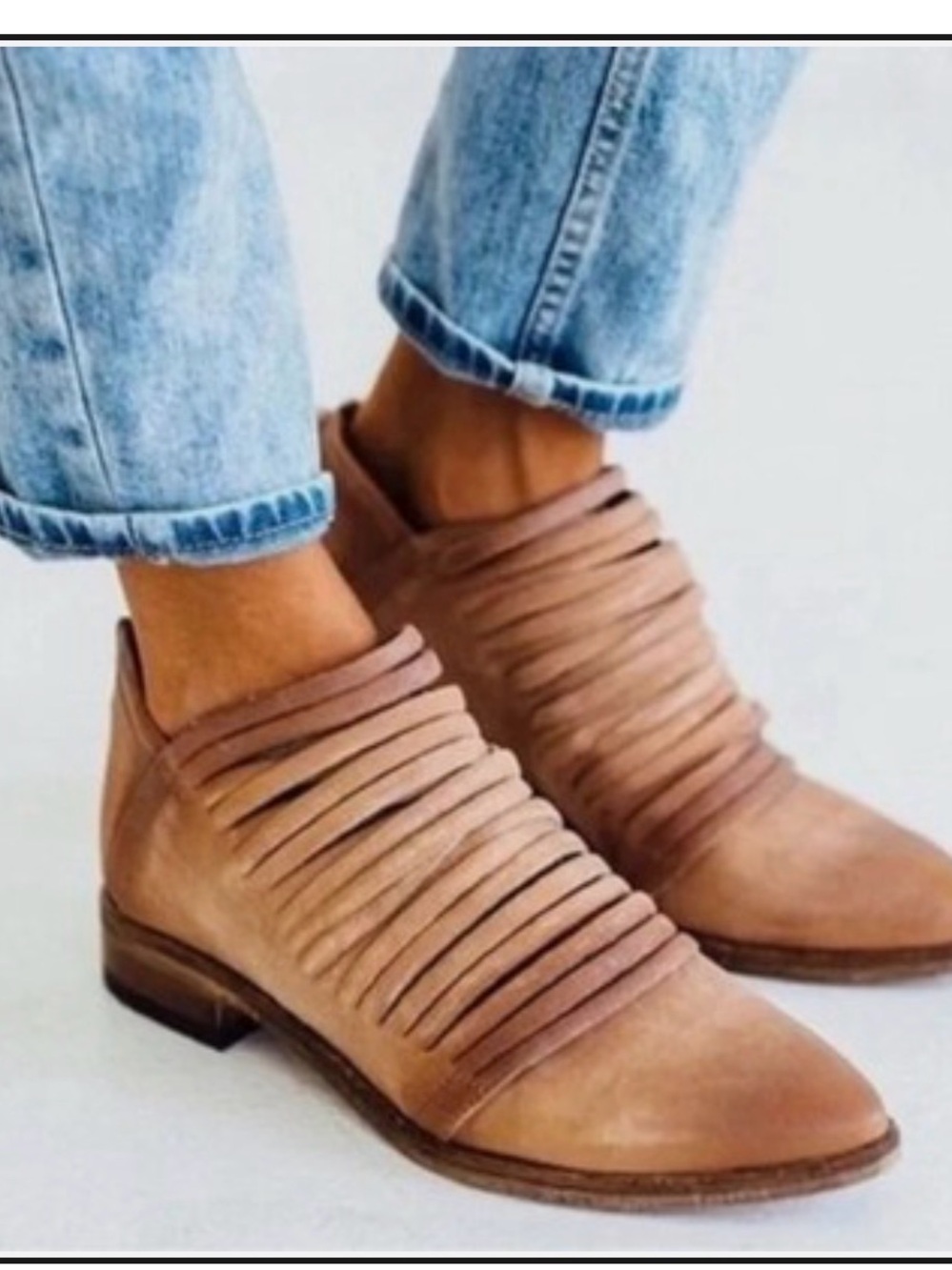 New Free people lost Valley Women's Taupe Slip-on ankle boots